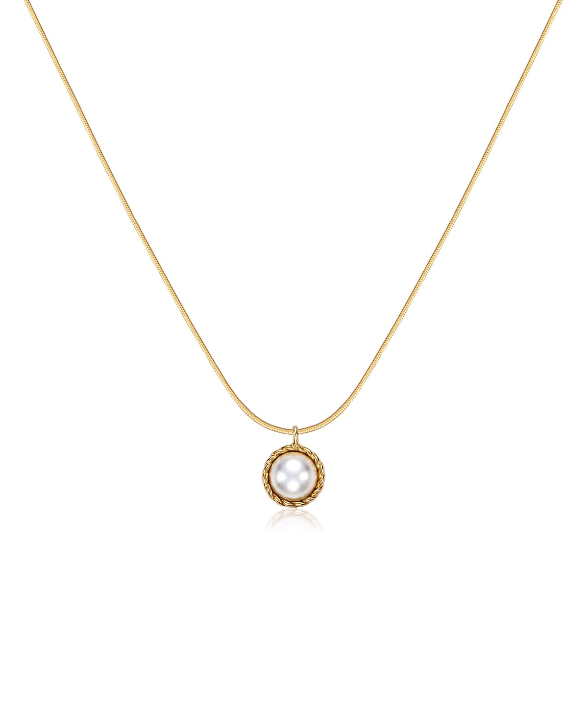 티오유(TOU) [Silver925] NC008 Twist Pearl Necklace (2colors)