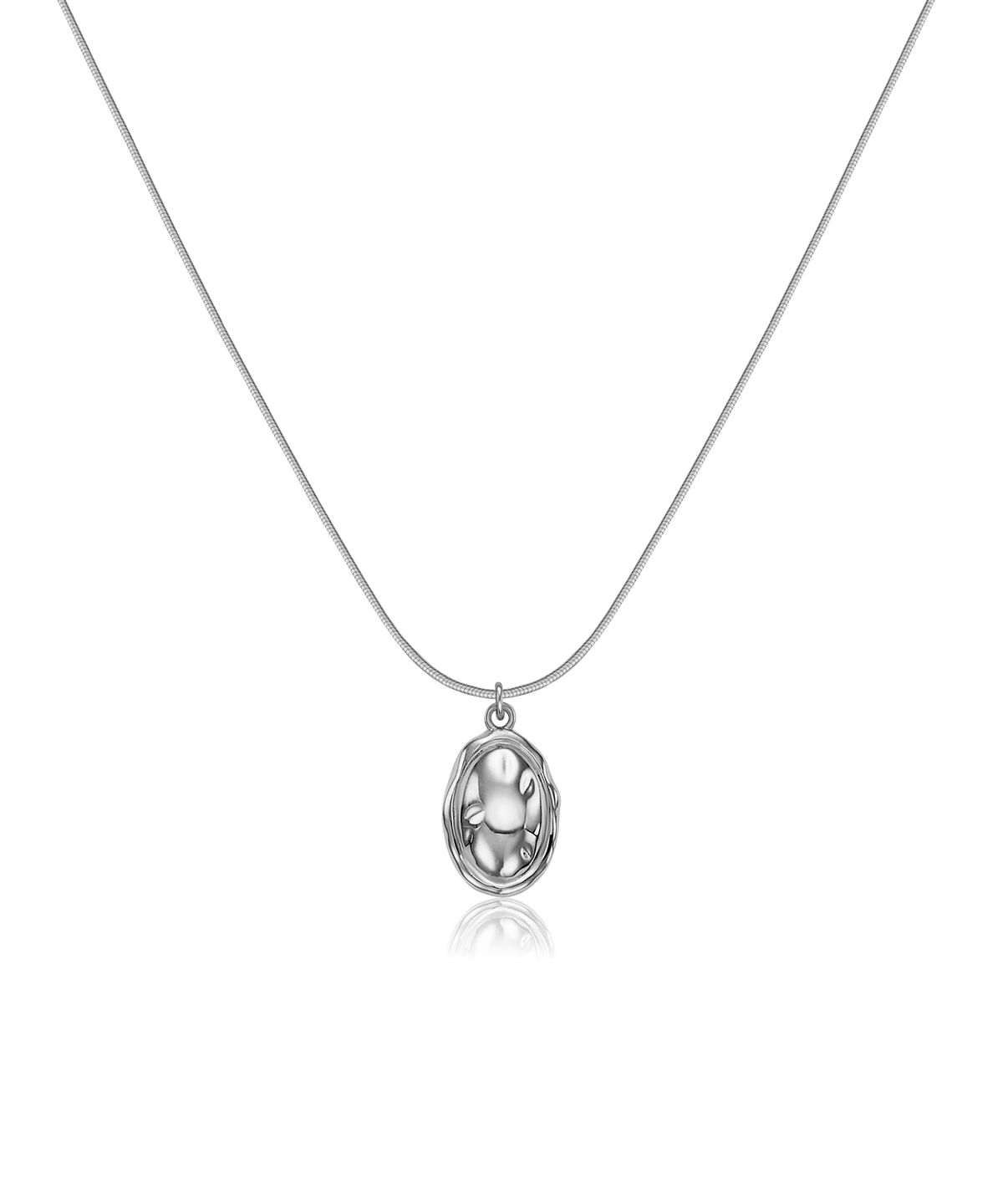 티오유(TOU) [Silver925] NC010 Hammer Frame Necklace (2colors)