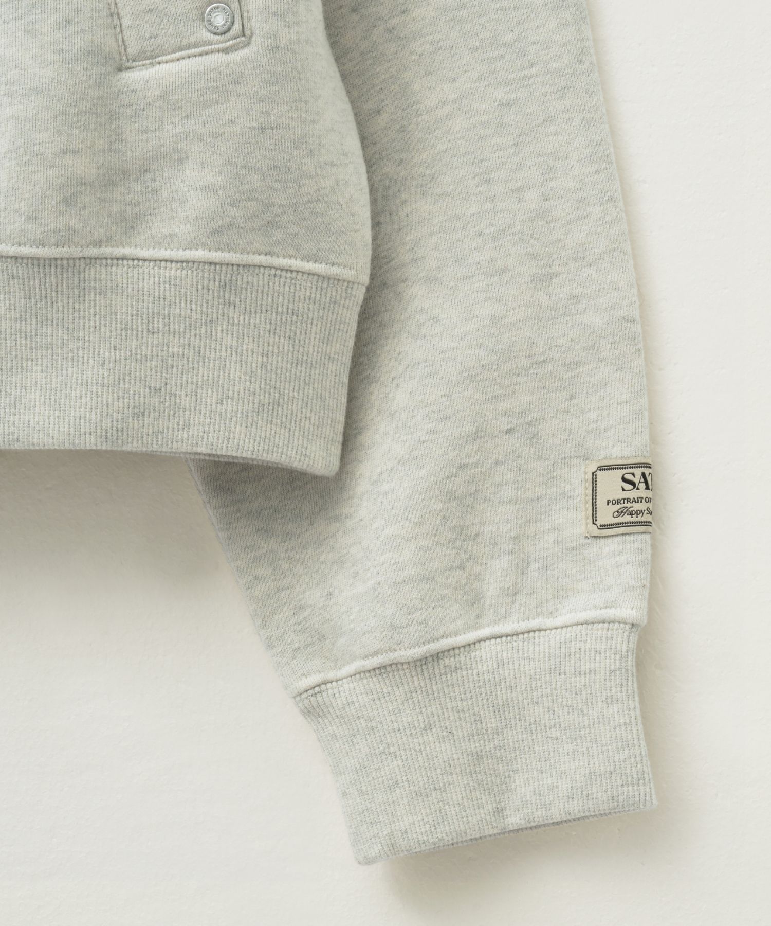MUSINSA公式 | SATUR Angel Cross Stitch Fleece Hooded T-Shirt