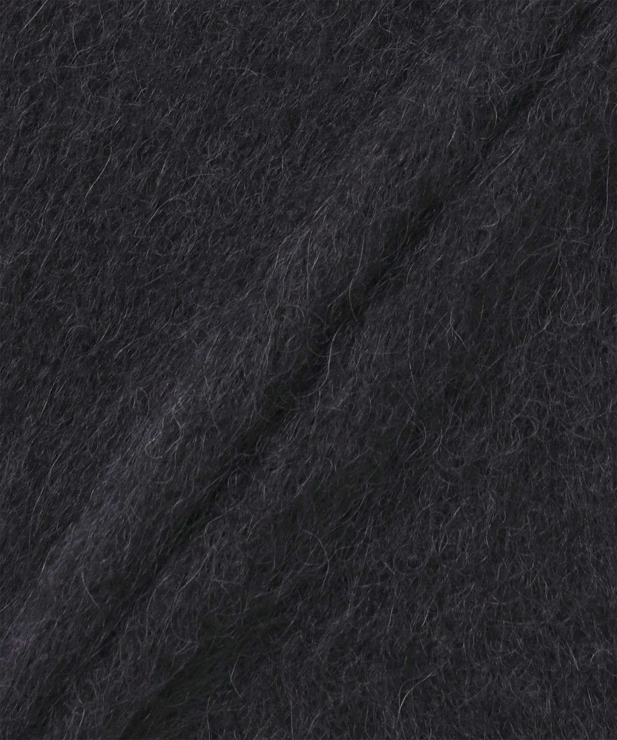 아미(AMI) 브러쉬드 터틀넥 니트 - 블랙 / FKS447KN0056001