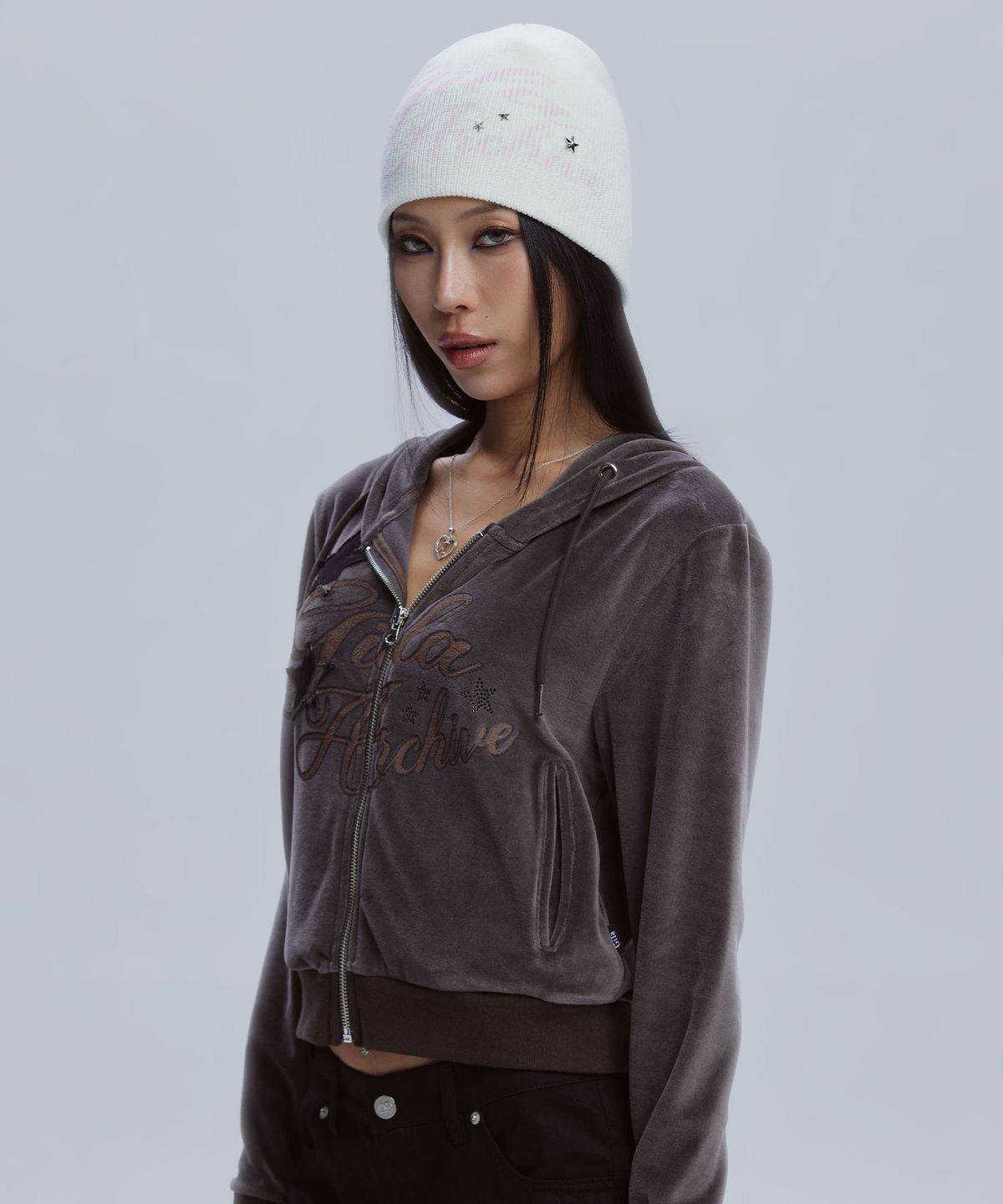 길라아카이브(GILAARCHIVE) LETTERING LOGO BEANIE_WH
