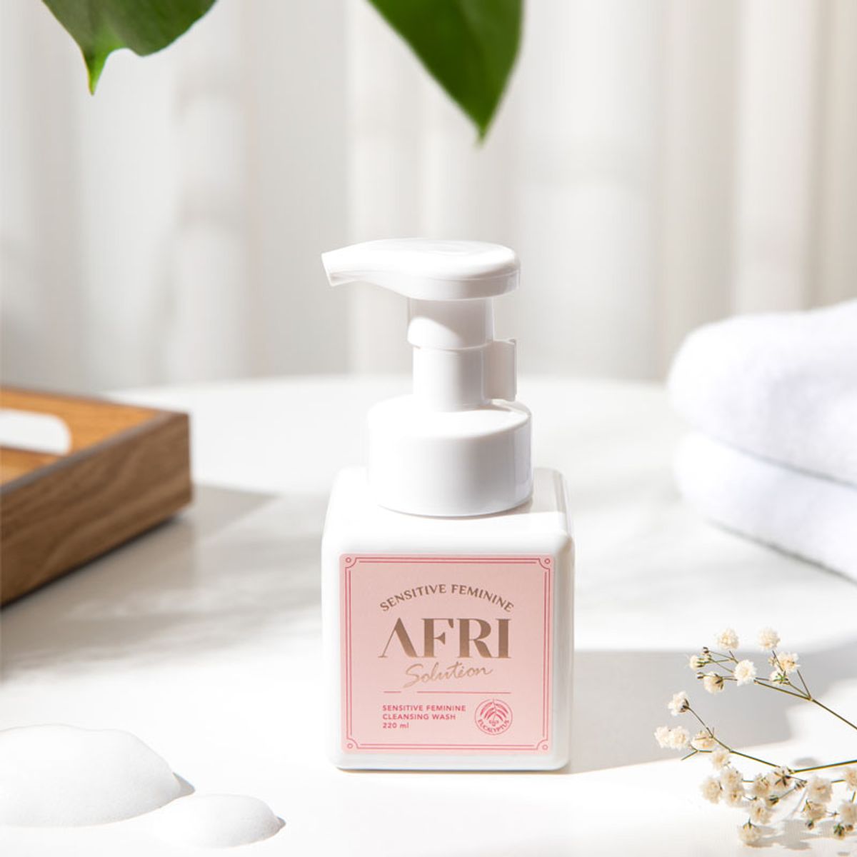 애프리솔루션(AFRISOLUTION) 애프리버블여성청결제 220ml [핑크]