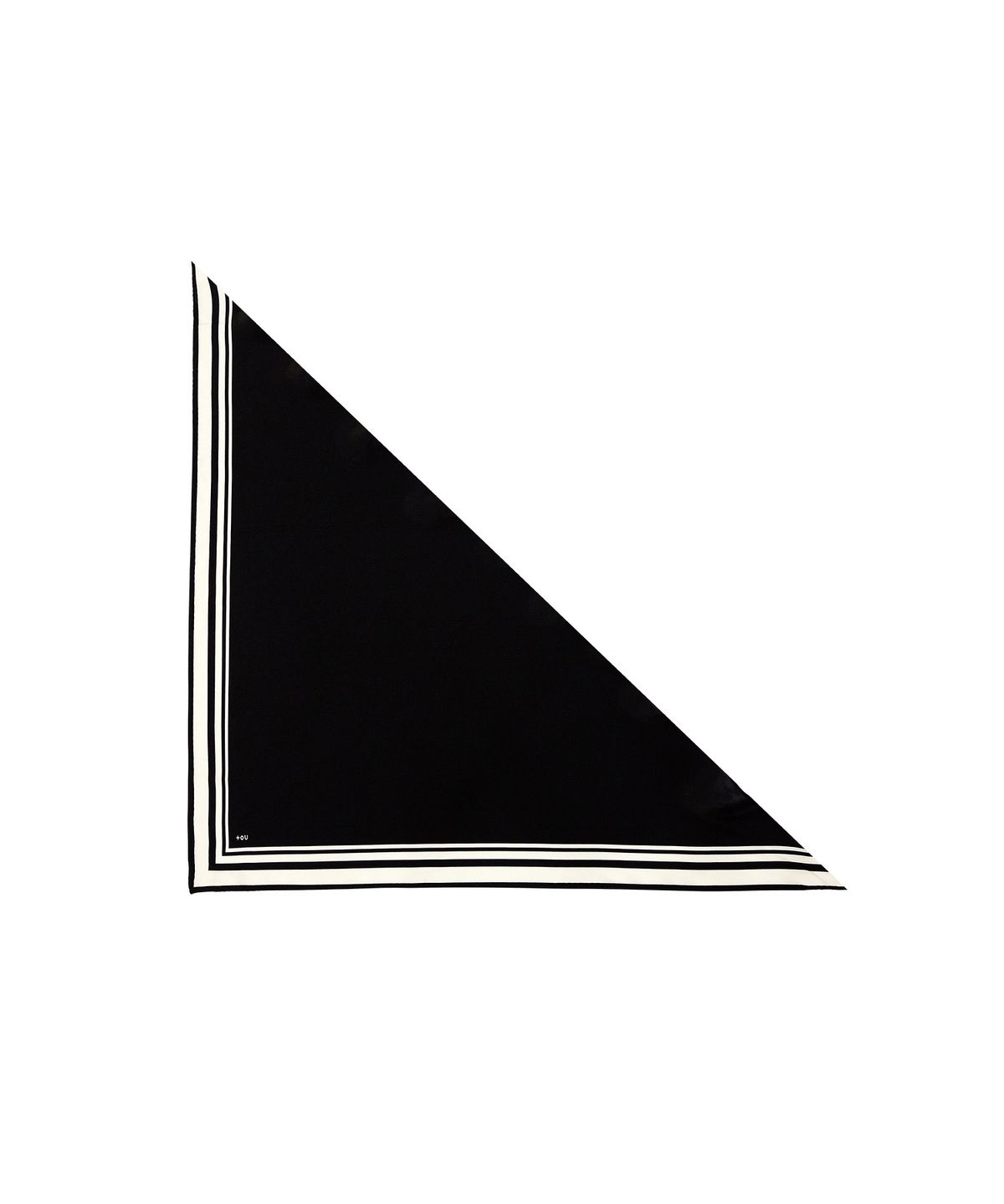 티오유(TOU) [Set] NC038 Solid Triangle Chiffon Silk Scarf & Scarfring