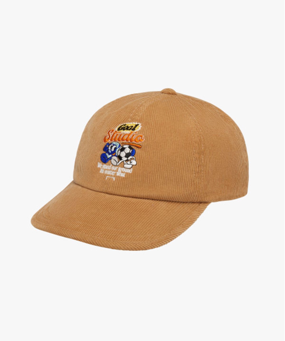 골스튜디오(GOALSTUDIO) GRAFFITI CORDUROY DUCKBILL CAP-CAMEL