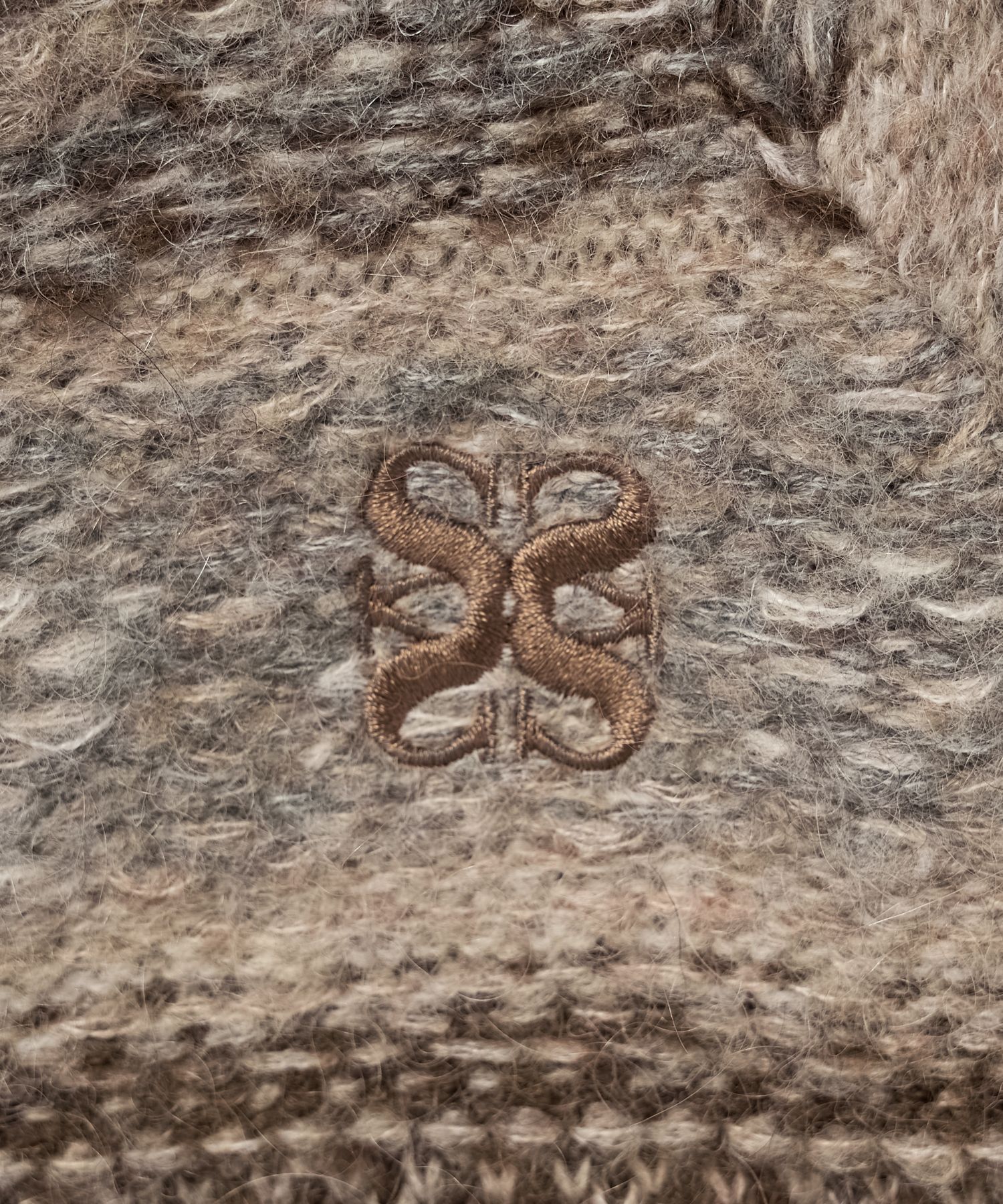 MUSINSA | SATUR Nordic reverse knit cardigan brown
