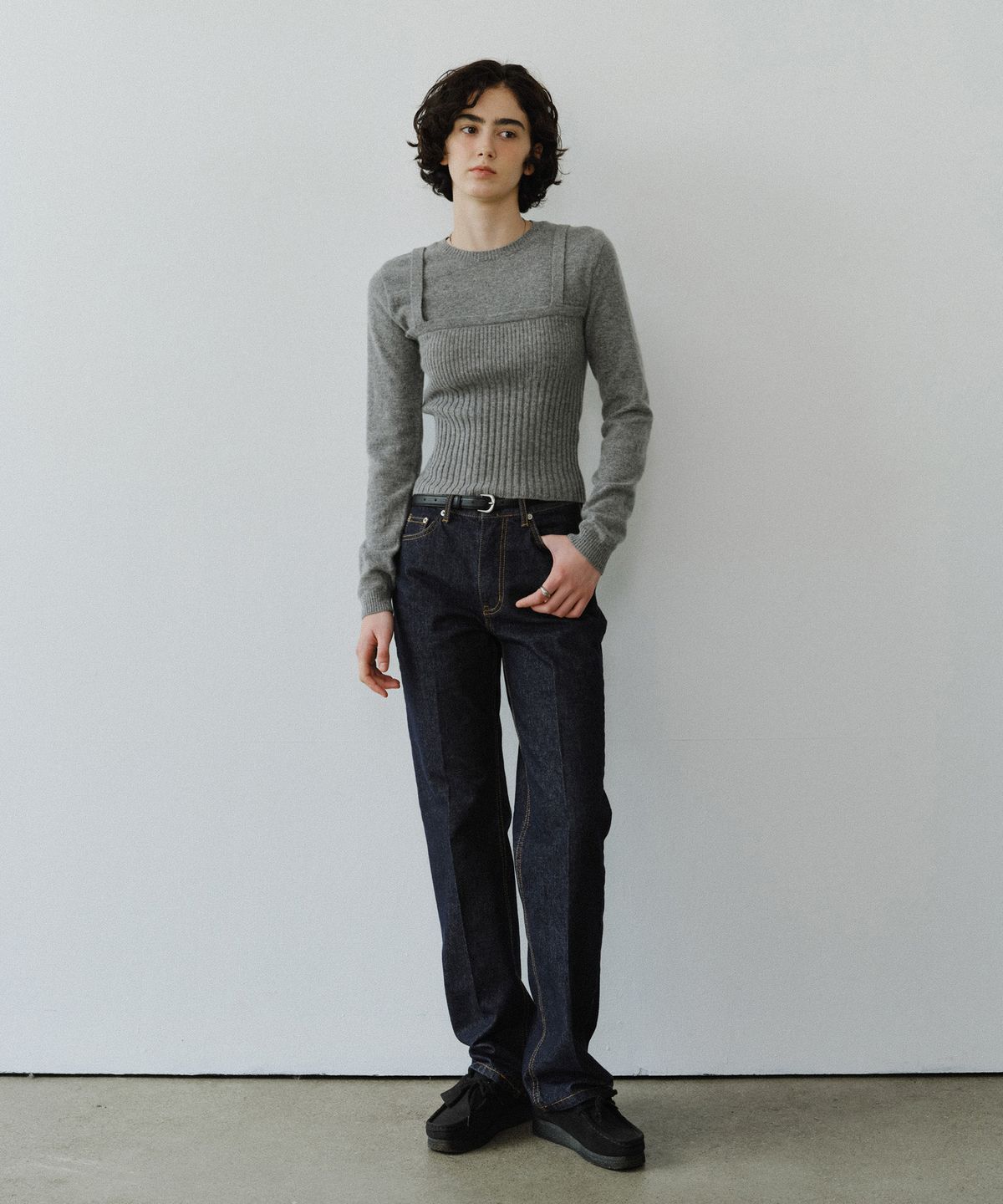 유라고(URAGO) Nonfade straight denim pants