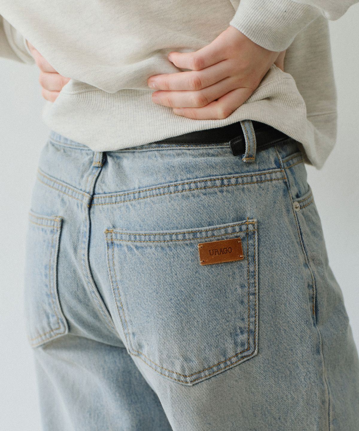 유라고(URAGO) Washed Loose denim pants