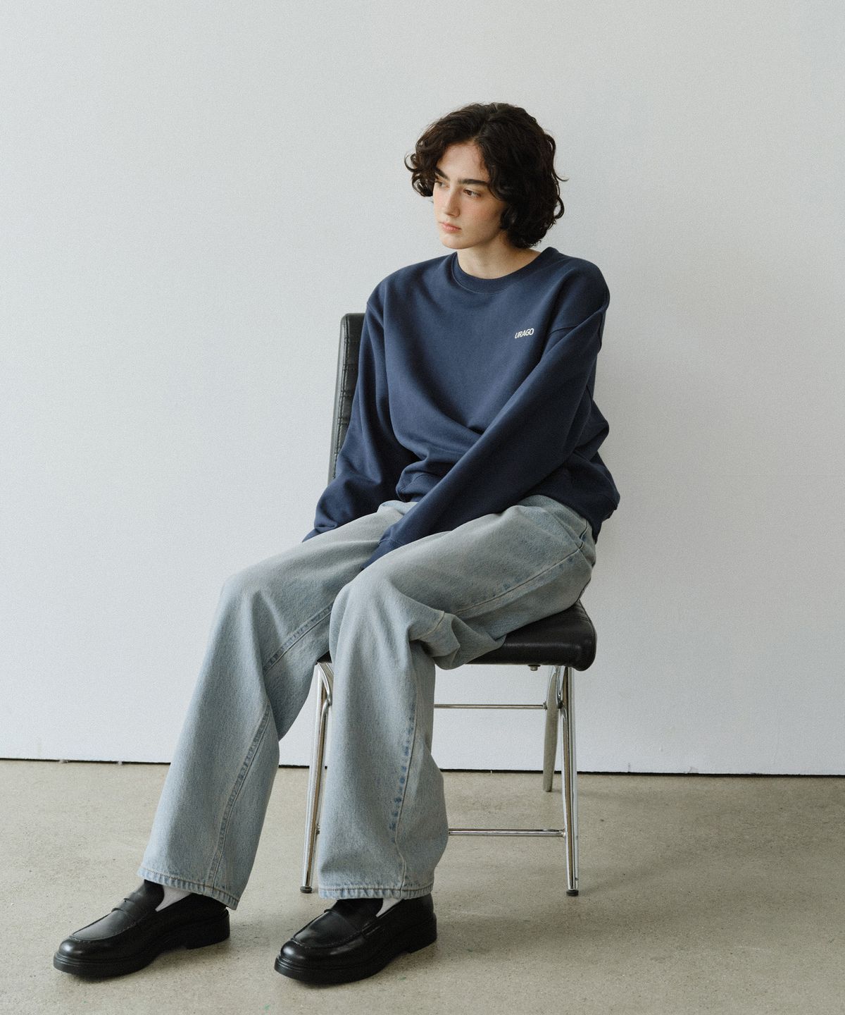 유라고(URAGO) Washed Loose denim pants