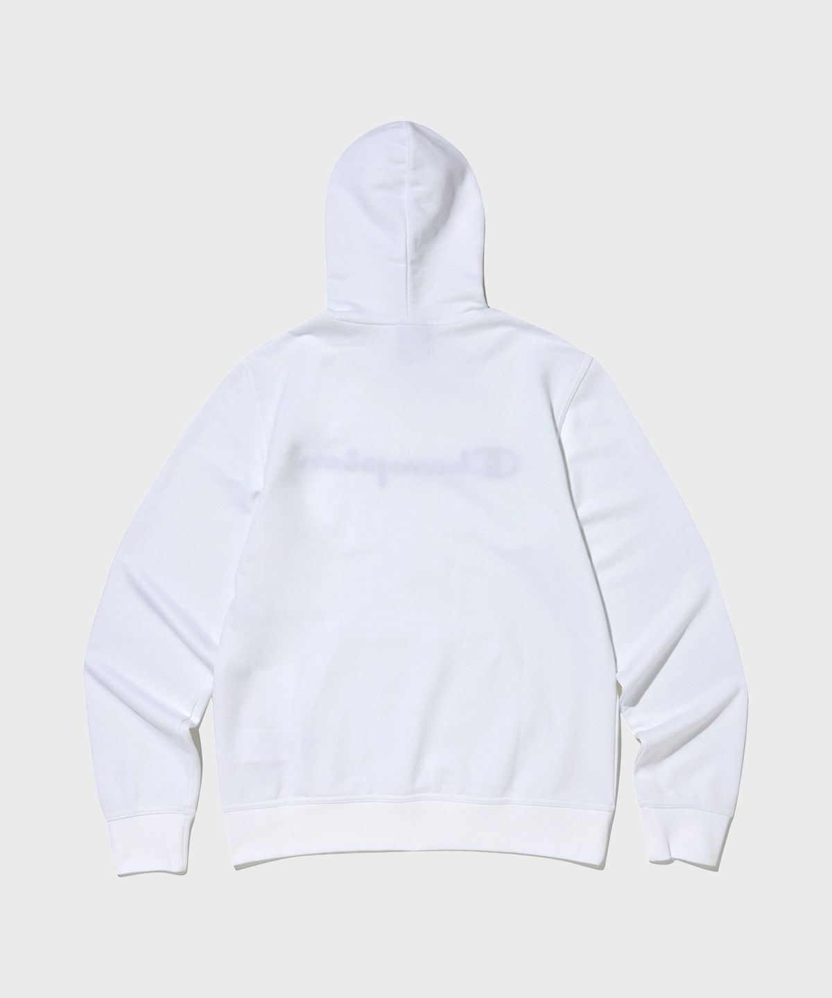 챔피온(CHAMPION) 빅 스크립트 로고 후드 티셔츠 White