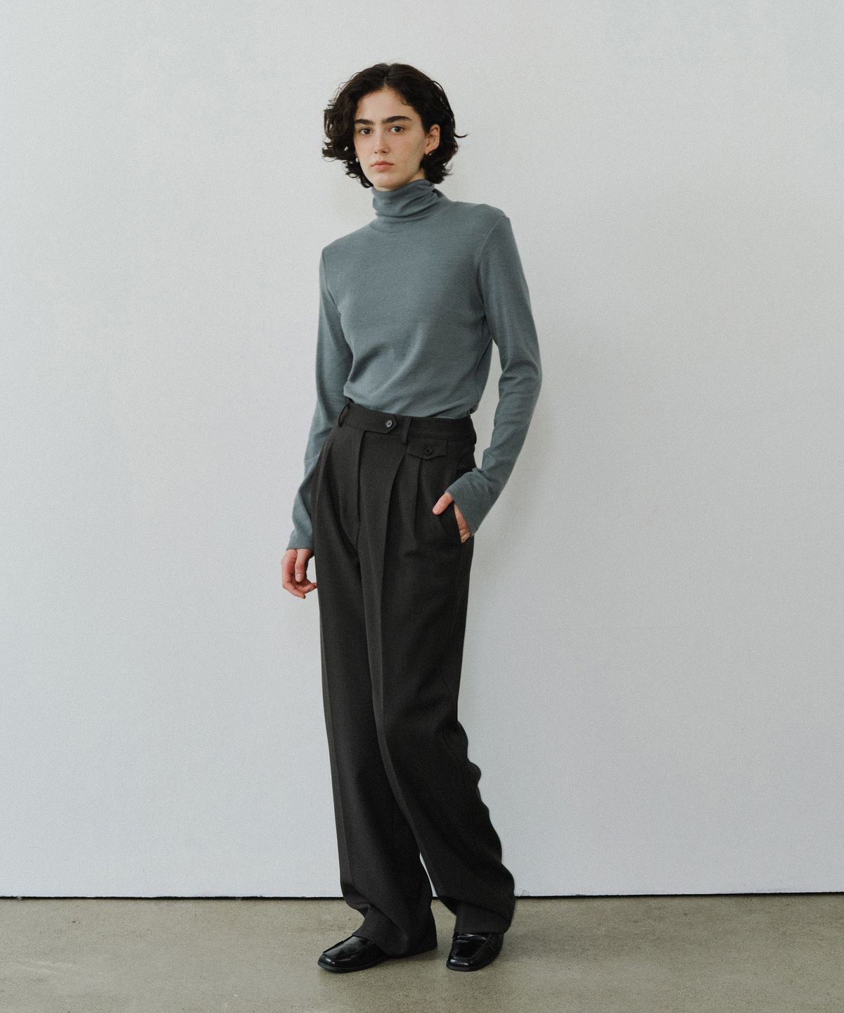 유라고(URAGO) Wool tencel polar t-shirt