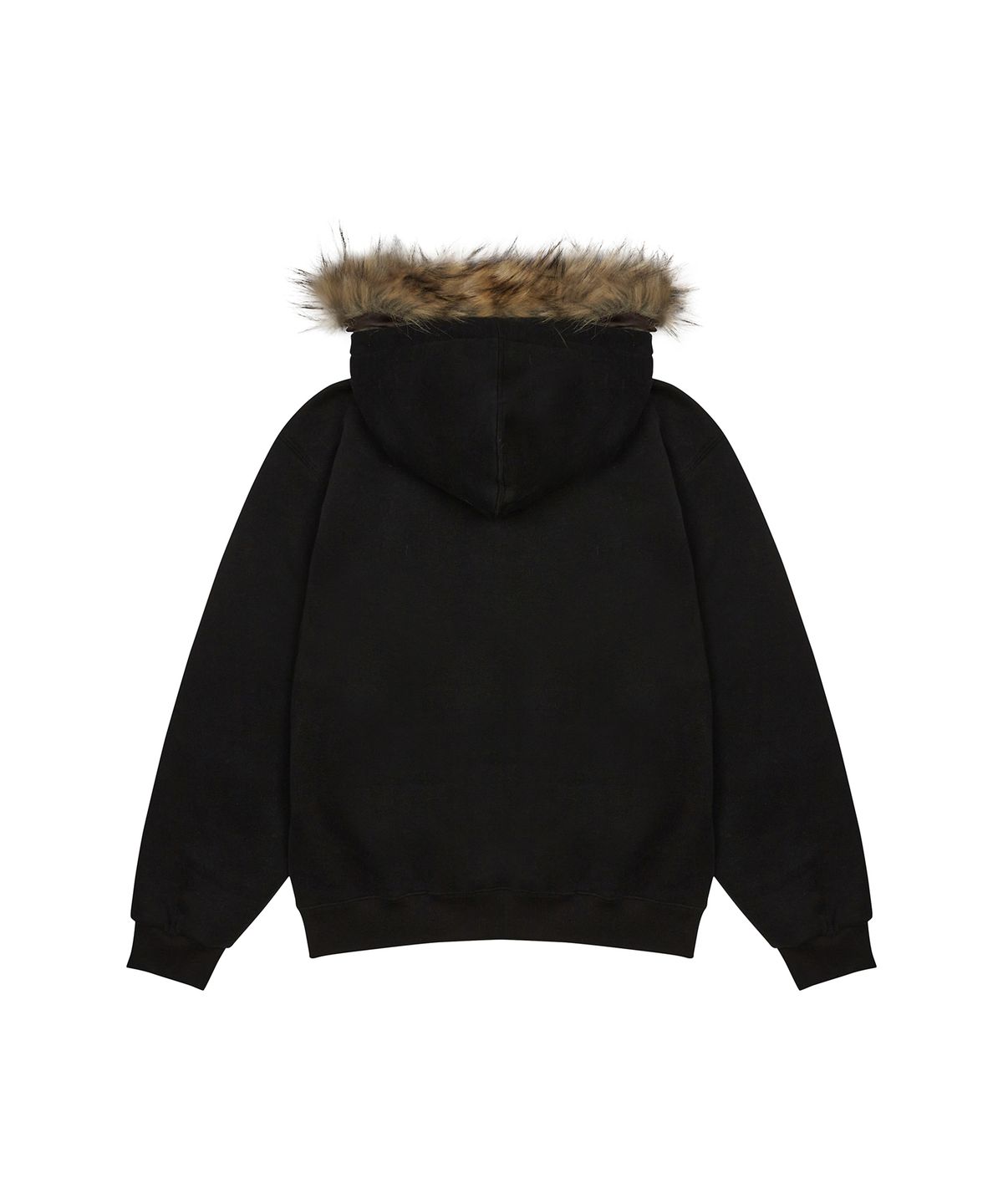 러브이즈트루(LUVISTRUE) FS LETTER HOOD ZIPUP(BLACK)