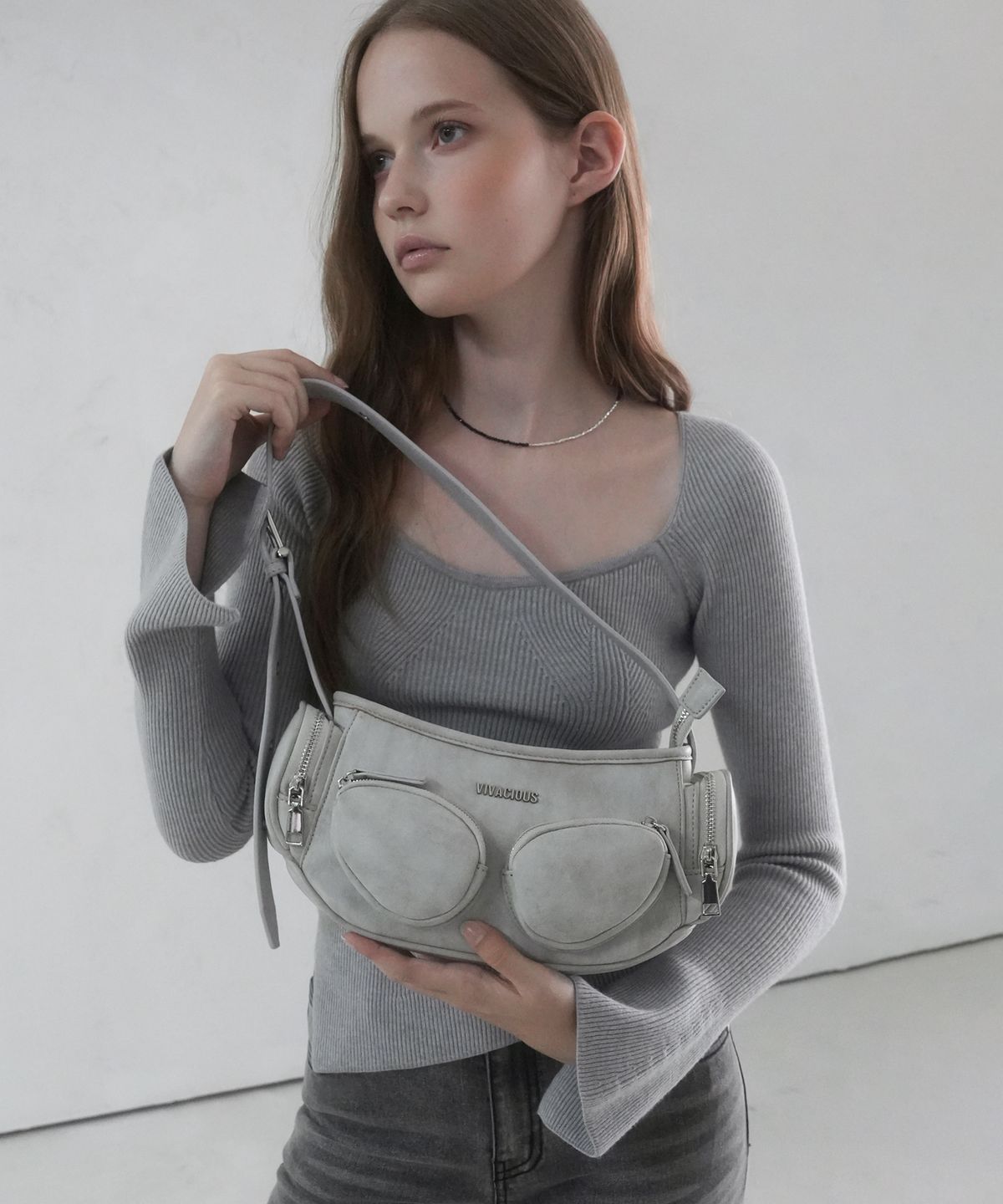 비바셔스(VIVACIOUS) Megan Pocket Shoulder Bag - 6COL