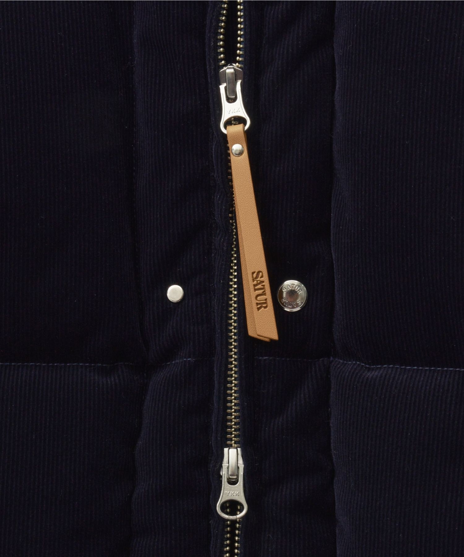 MUSINSA | SATUR Lawton Corduroy Duck Down Padding Navy