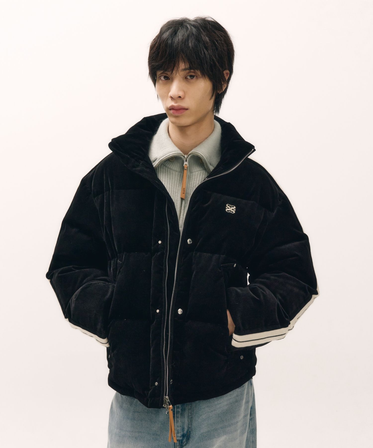 ★人気★【SATUR】★Lawton Duck Down Paddin.g★ MUSINSA | SATUR Lawton Corduroy Duck Down Padding Black