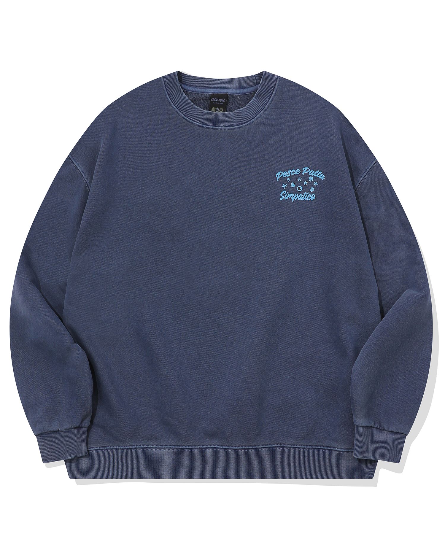 【CPGN STUDIO】24FW★ Blow Fish Pigment Sweatshirt MUSINSA | CPGN STUDIO Blow Fish Pigment Sweatshirt Dark Blue