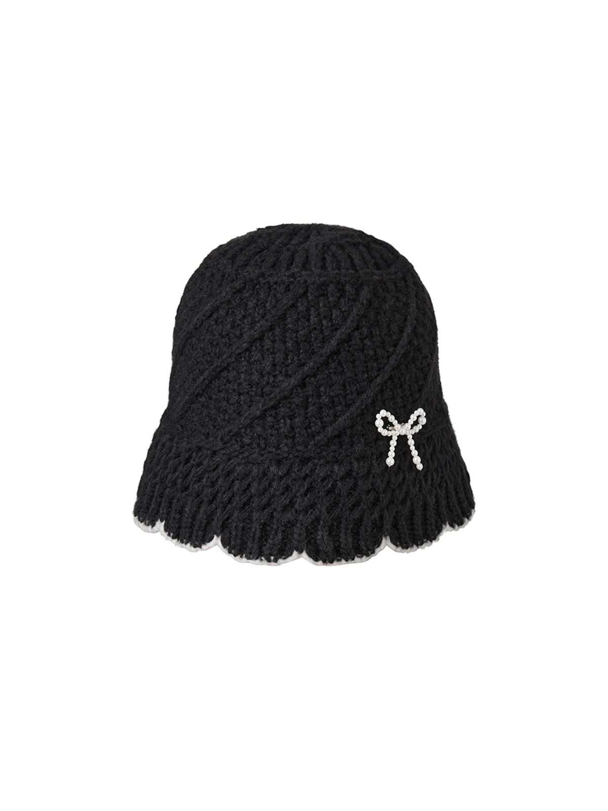 빈티지헐리우드(VINTAGE HOLLYWOOD) Ribbon Pearl Bucket Hat_VH249OAC001M