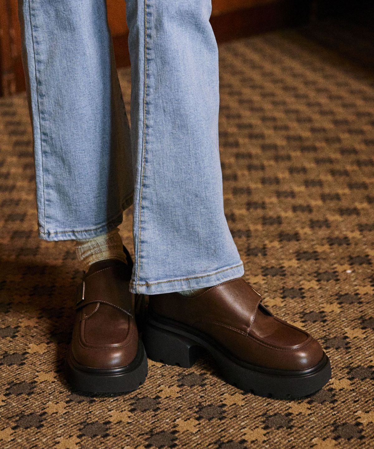스퍼(SPUR) Monk Strape 플랫폼 로퍼 7cm -UA9029 (3color)