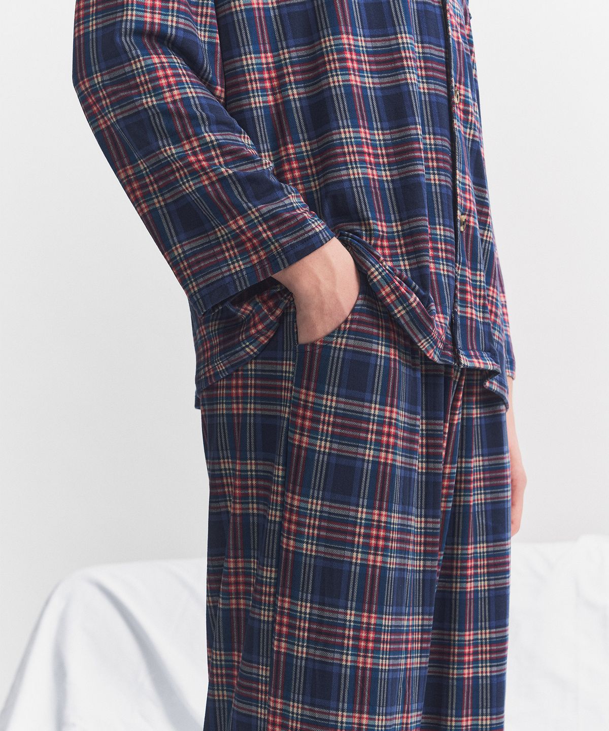 댑(DAB) 빈티지 프레피 소프텐션 잠옷세트 남성용