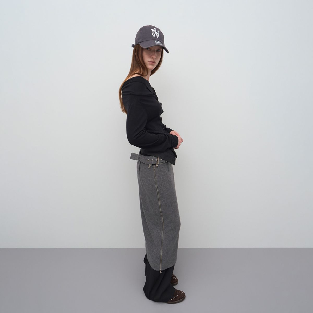 엘씨디씨티엠(LCDC™) WAIST-DETACHABLE MIDI SKIRT