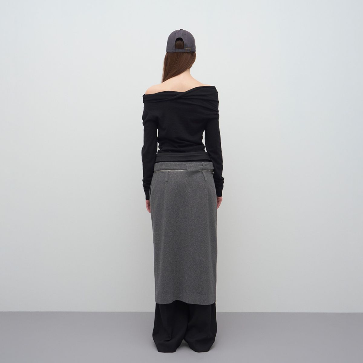 엘씨디씨티엠(LCDC™) WAIST-DETACHABLE MIDI SKIRT