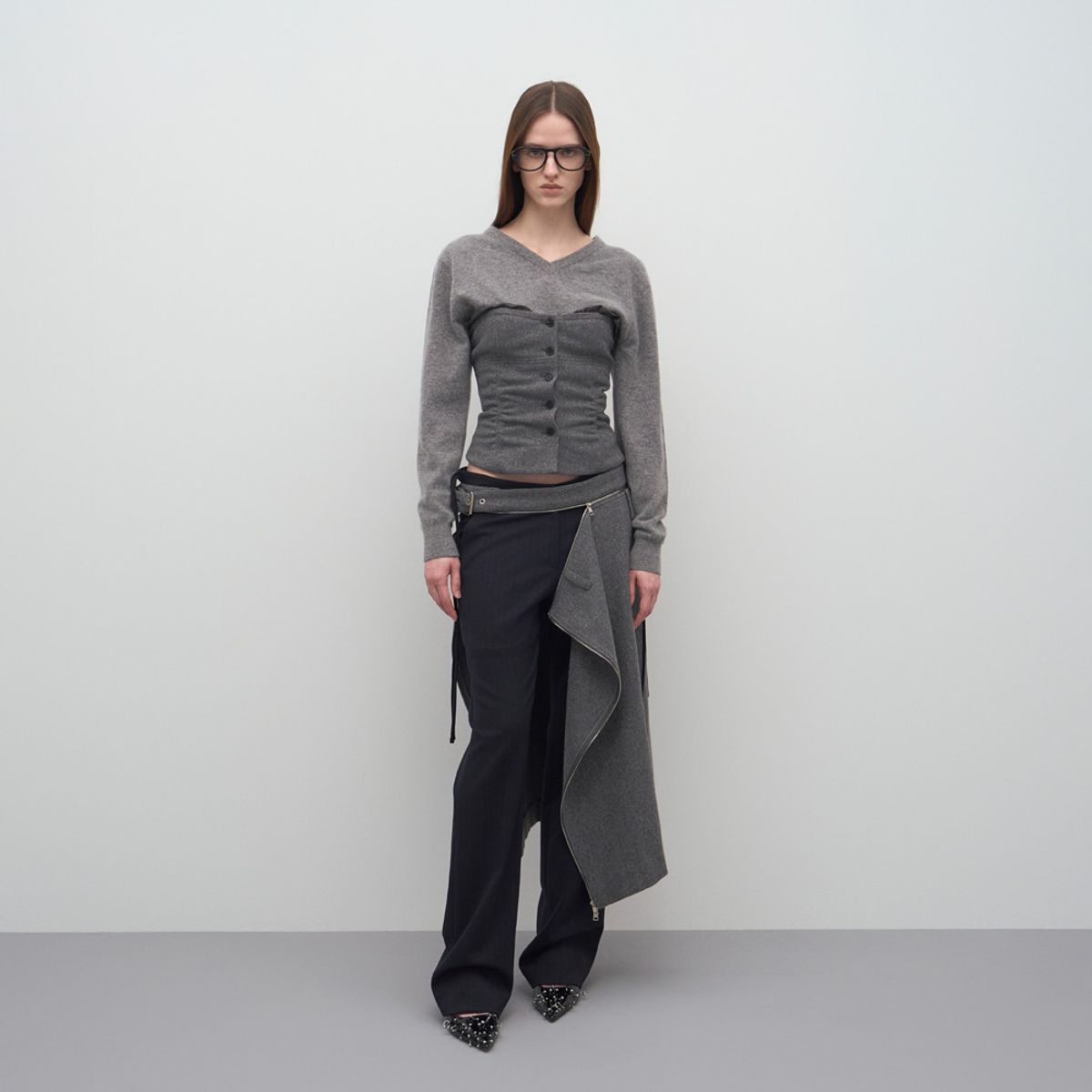 엘씨디씨티엠(LCDC™) STRIPED SLIM TROUSERS