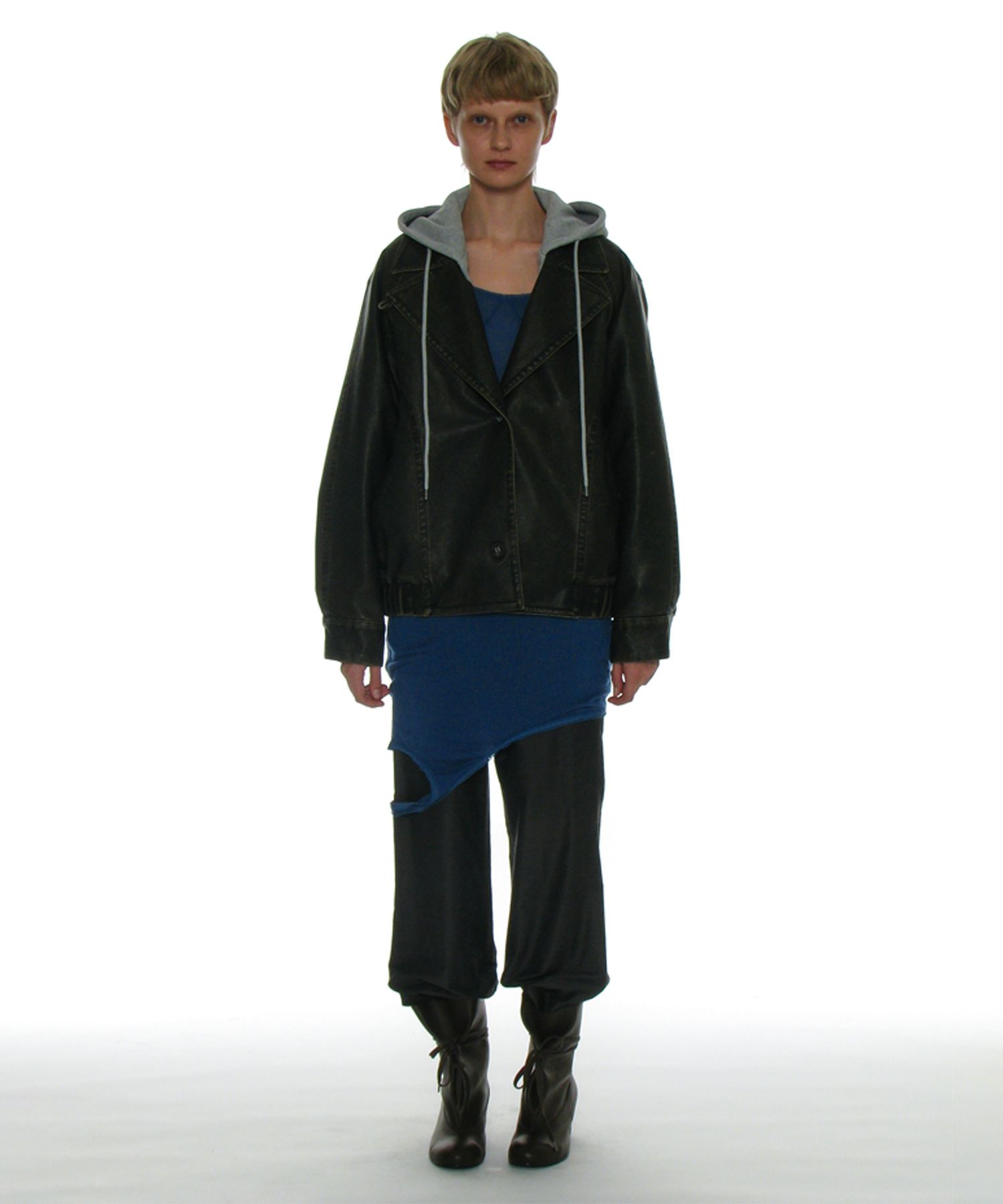 ★PARTIMENTO★ 3M Thinsulate 2WAY Leather Hoodie Bomber Jack MUSINSA | PARTIMENTO WOMEN 3M Thinsulate 2WAY Leather Hoodie