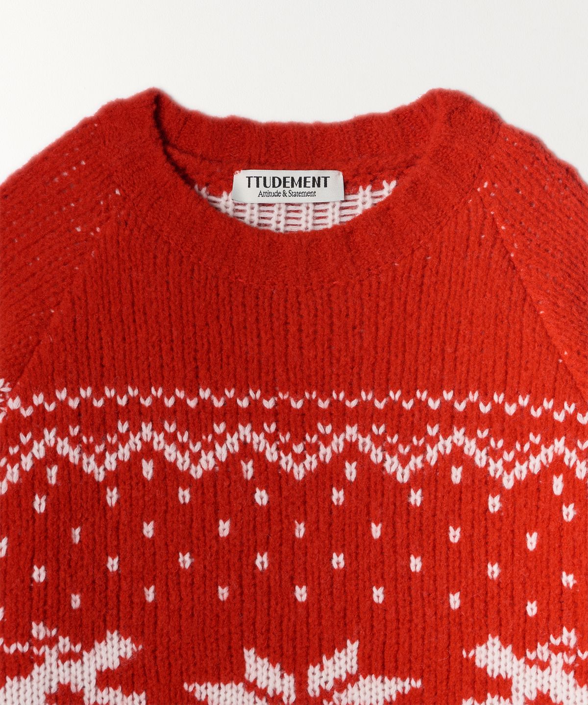 튜드먼트(TTUDEMENT) WINTER SKI KNIT RED
