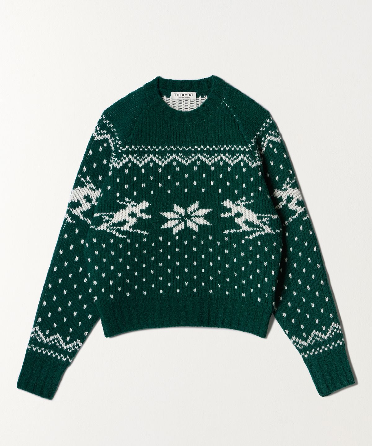 튜드먼트(TTUDEMENT) WINTER SKI KNIT DEEP GREEN