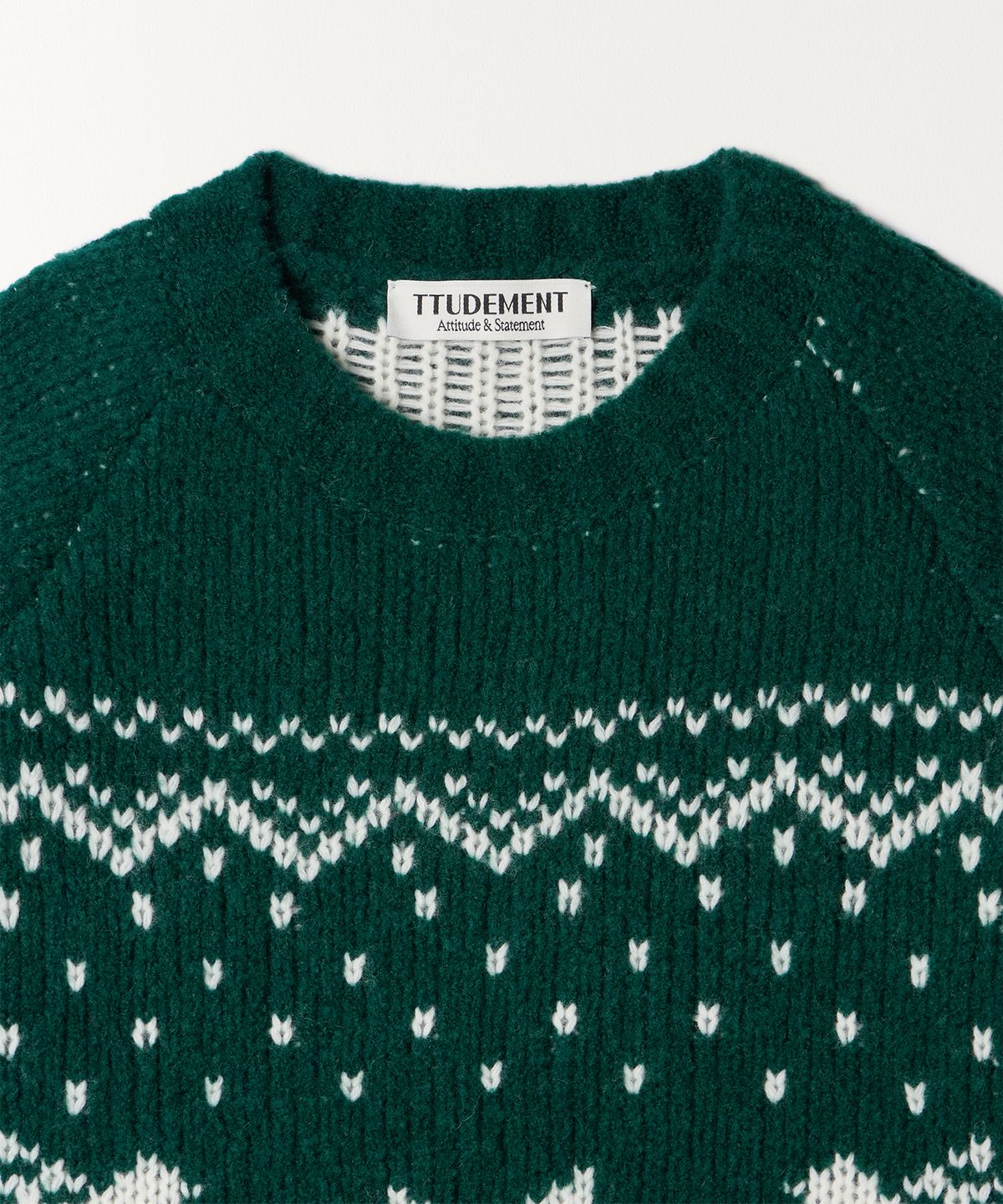 튜드먼트(TTUDEMENT) WINTER SKI KNIT DEEP GREEN