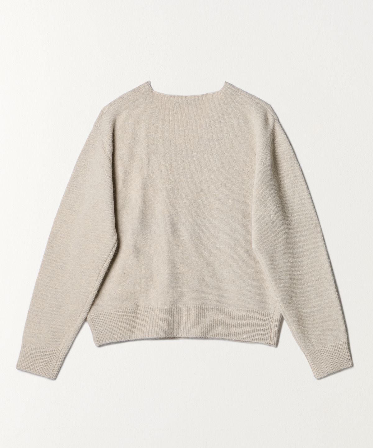튜드먼트(TTUDEMENT) V-NECK MUFFLER KNIT TOP LIGHT GREY