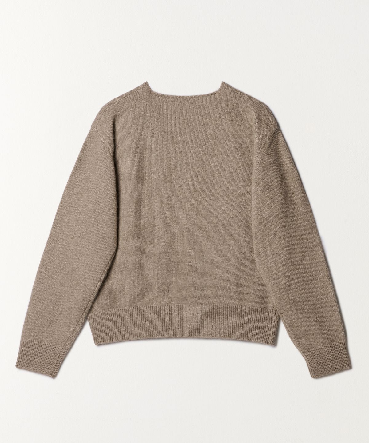 튜드먼트(TTUDEMENT) V-NECK MUFFLER KNIT TOP MOCHA