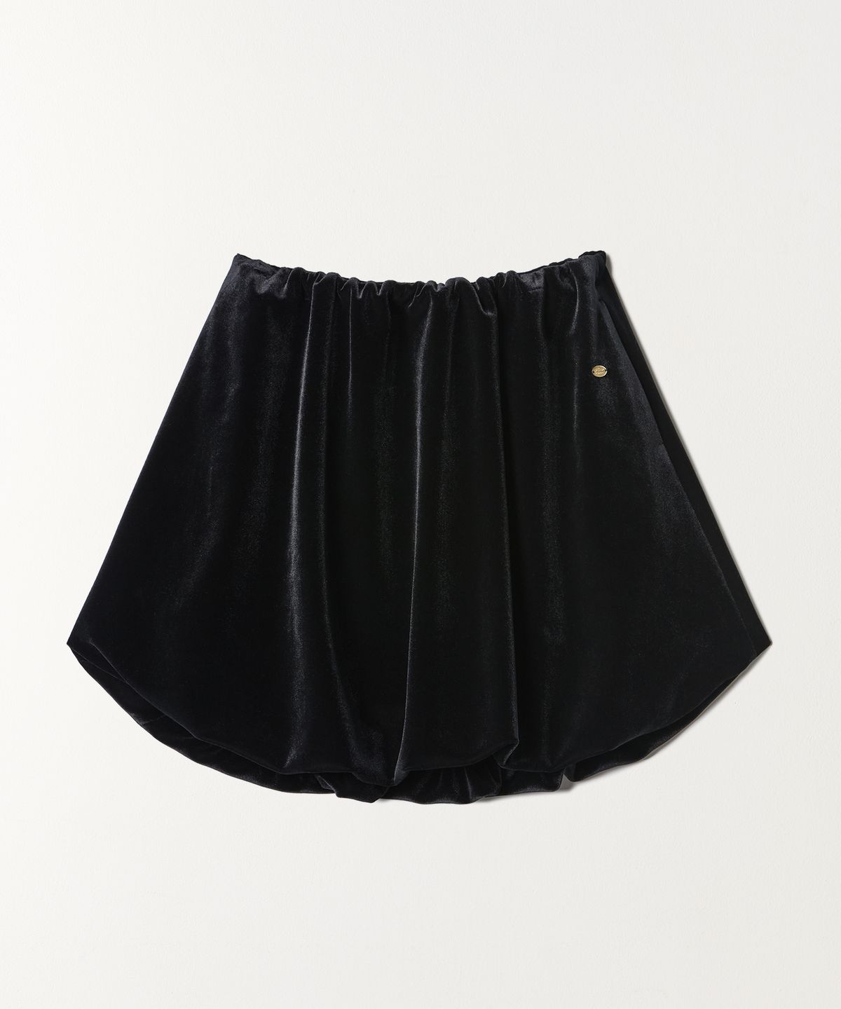 튜드먼트(TTUDEMENT) VELVET BALLOON SKIRT BLACK