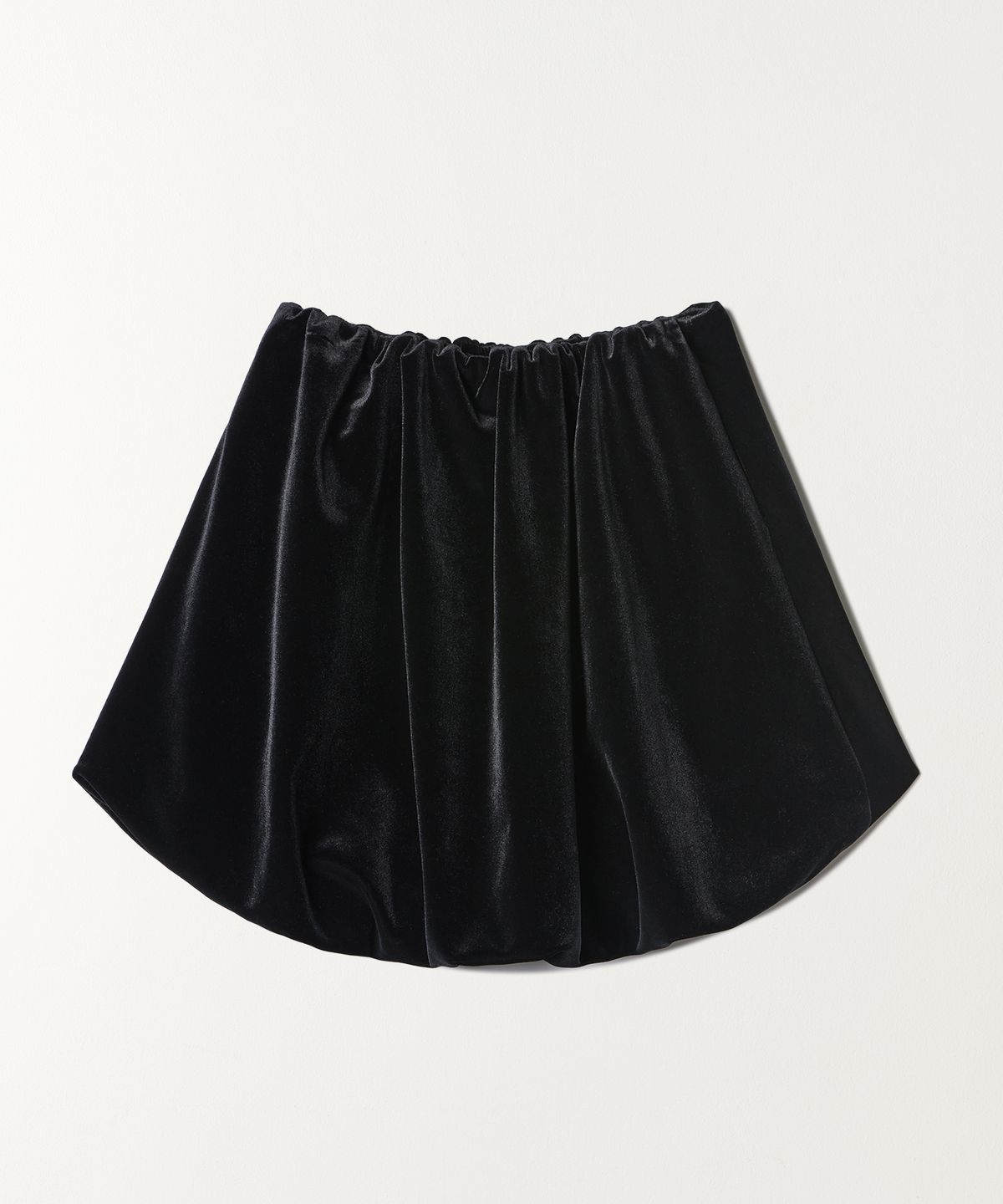 튜드먼트(TTUDEMENT) VELVET BALLOON SKIRT BLACK