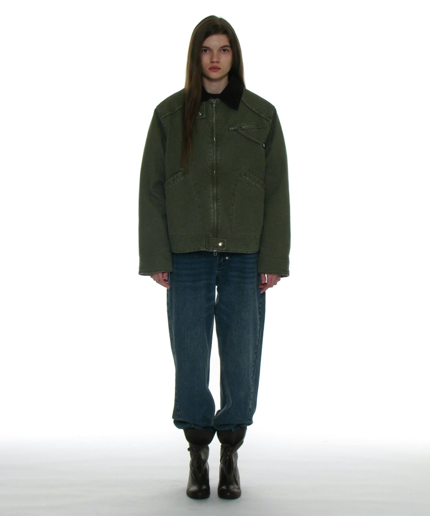 PARTIMENTO WOMAN ♥ [WOMEN] WASHED DAMAGE CHORE COAT PARTIMENTO