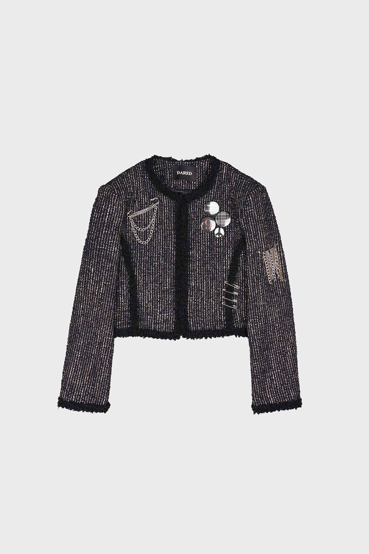 MUSINSA公式 | DARED CURLY TRIMMING TWEED JACKET