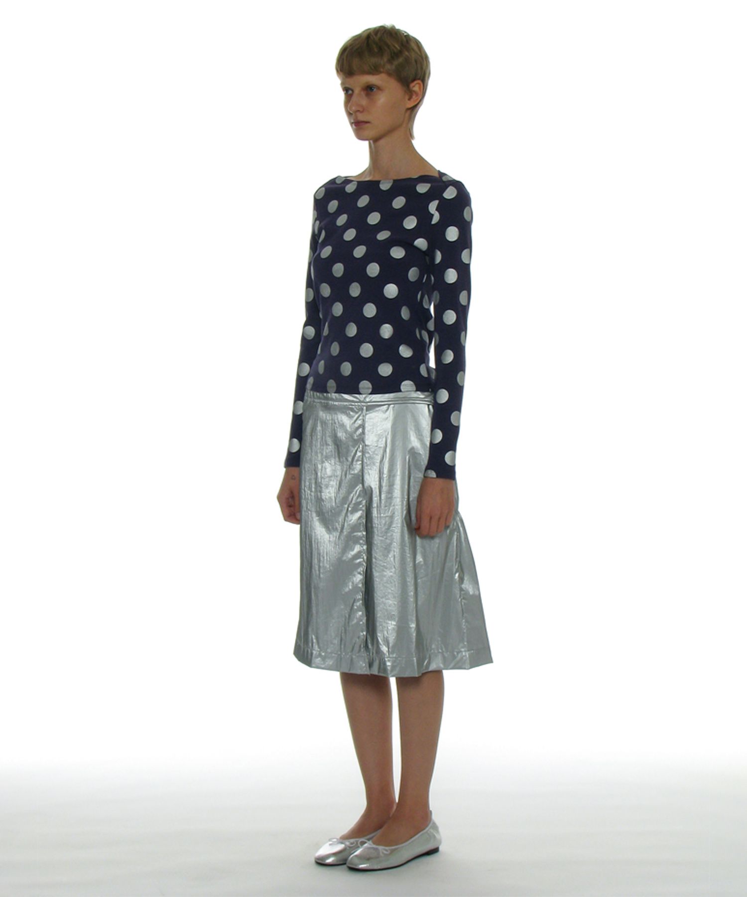 【PARTIMENTO】 DOT STRIPE ALL-OVER PRINTED LONG SLEEVE TEE MUSINSA | PARTIMENTO WOMEN Dot Stripe Allover Printed Long
