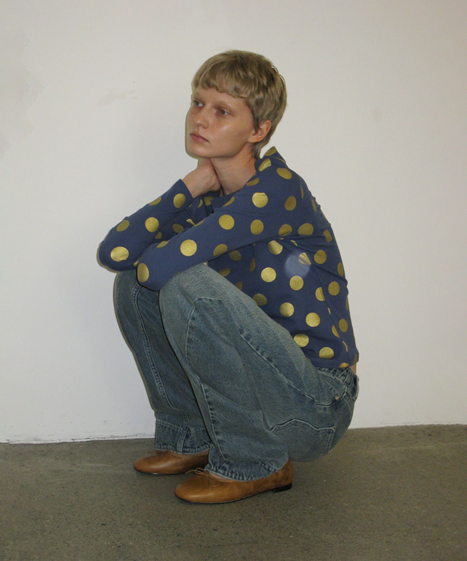 PARTIMENTO WOMEN ドット デニム MUSINSA公式 | PARTIMENTO WOMEN Dot All Over Printed Long