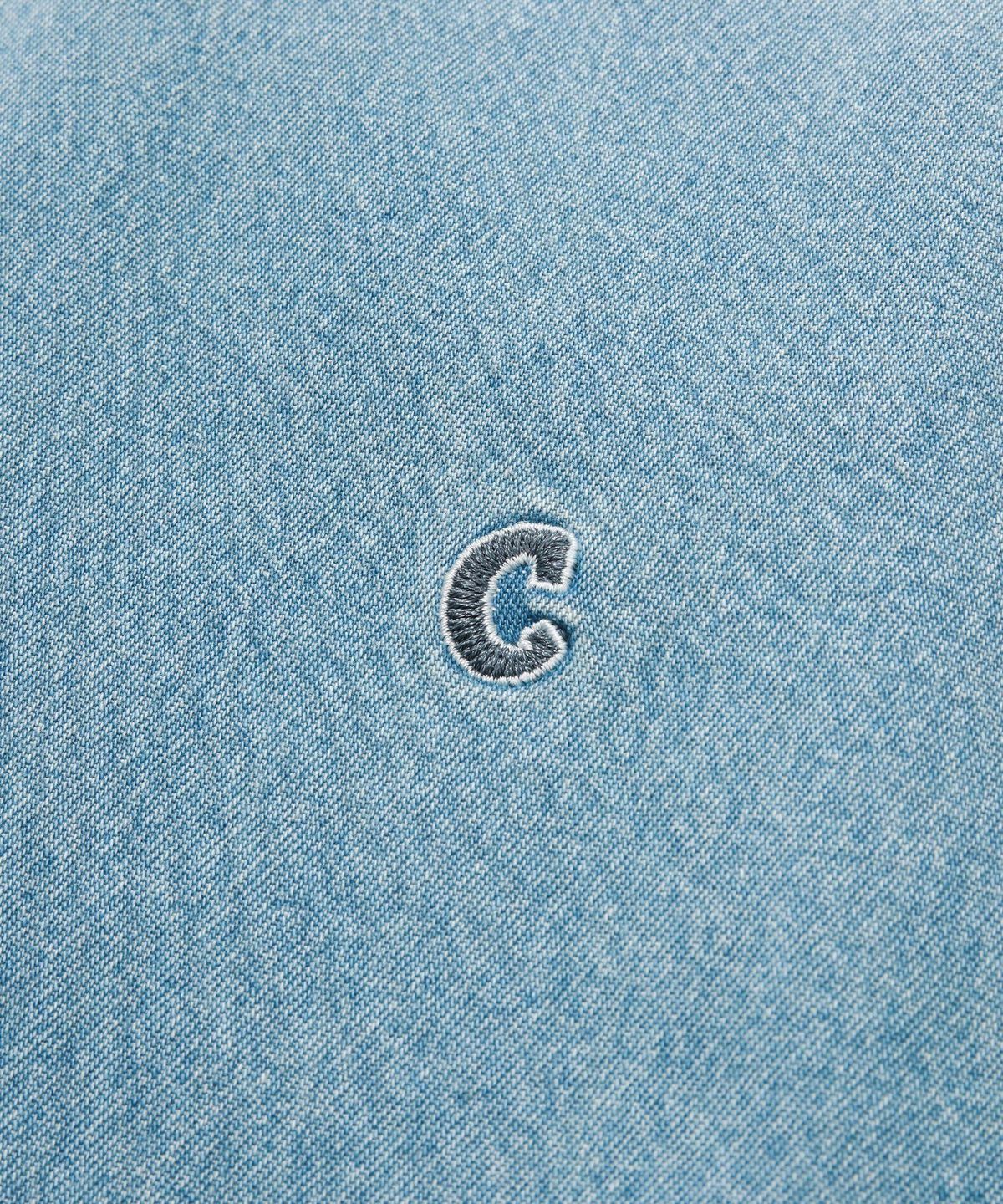 커버낫(COVERNAT) 세미 오버핏 워싱 데님 셔츠 라이트 블루