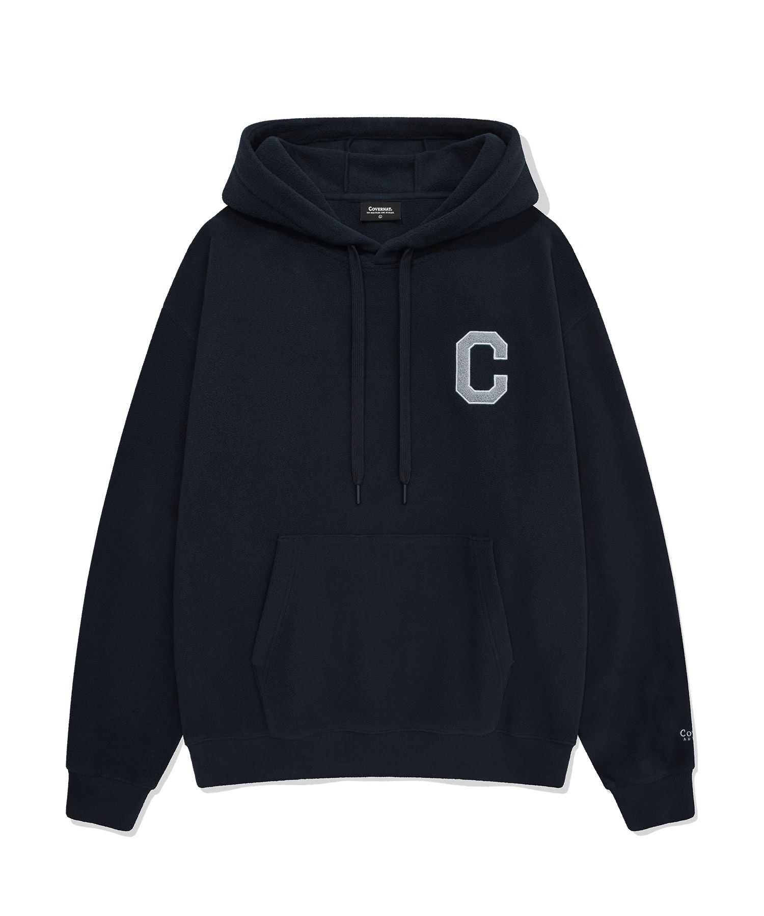 [COVERNAT]★C LOGO FLEECT OVER FIT HOODIE ANORAK MUSINSA | COVERNAT C Logo Fleece Overfit Hoodie Navy