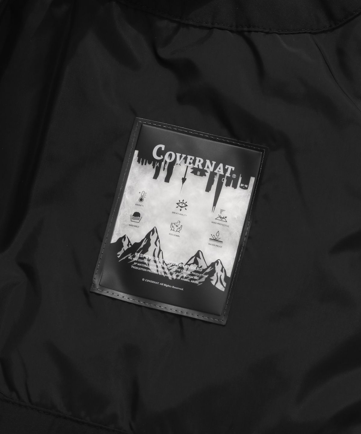 커버낫(COVERNAT) RDS 씨빅 코튼필 다운 베스트 블랙