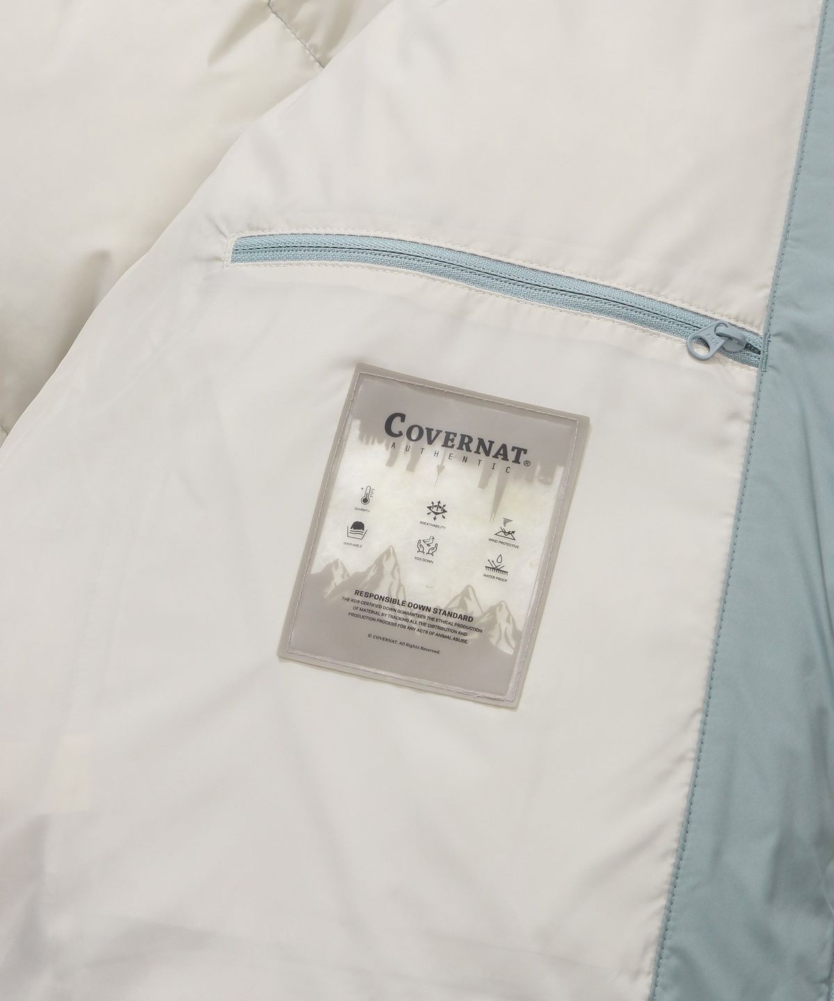 커버낫(COVERNAT) 24FW RDS 씨빅 오리진 숏 푸퍼 스카이블루