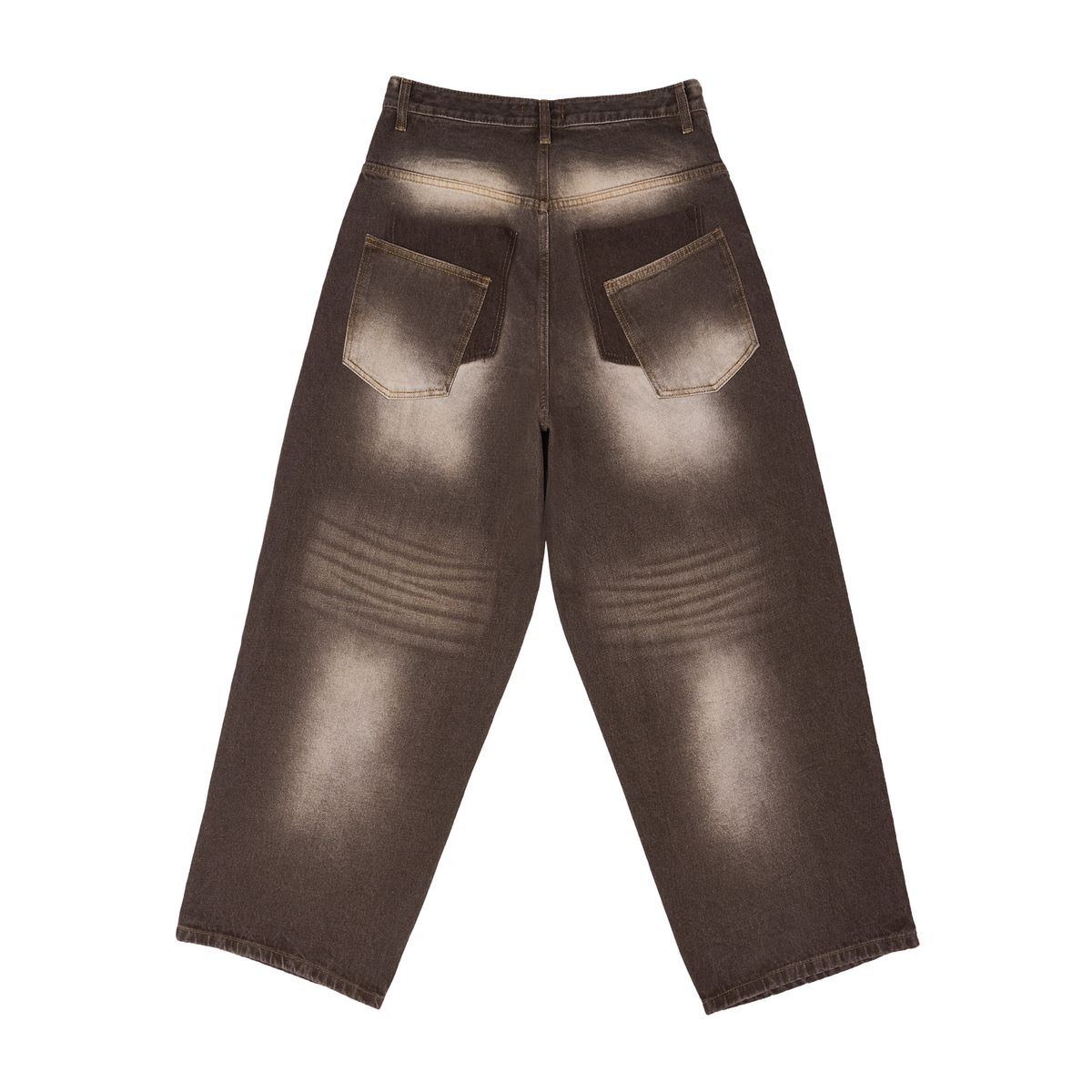 노쿨러스(NOSCOULEURS) OLD FADED WIDE DENIM BROWN