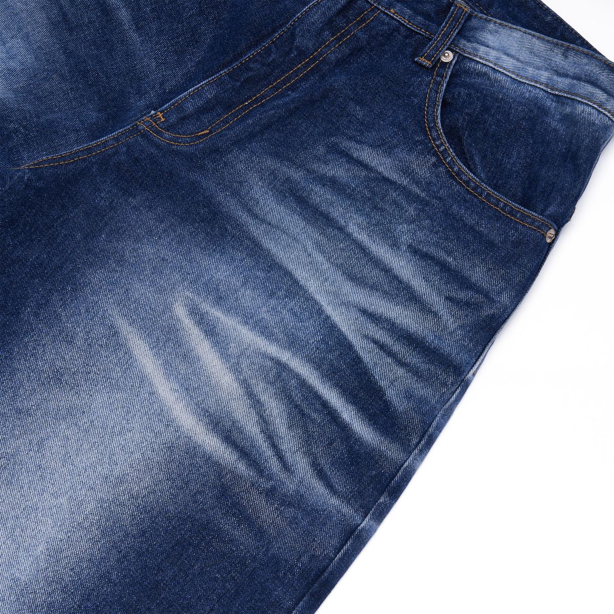 노쿨러스(NOSCOULEURS) OLD FADED WIDE DENIM INDIGO