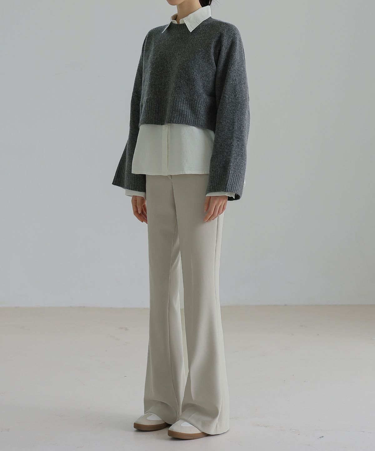 논앤논(NON AND NON) ESSENTIAL SOFT STRETCH BOOTS CUT SLACKS_NFSL4124 (BEIGE)