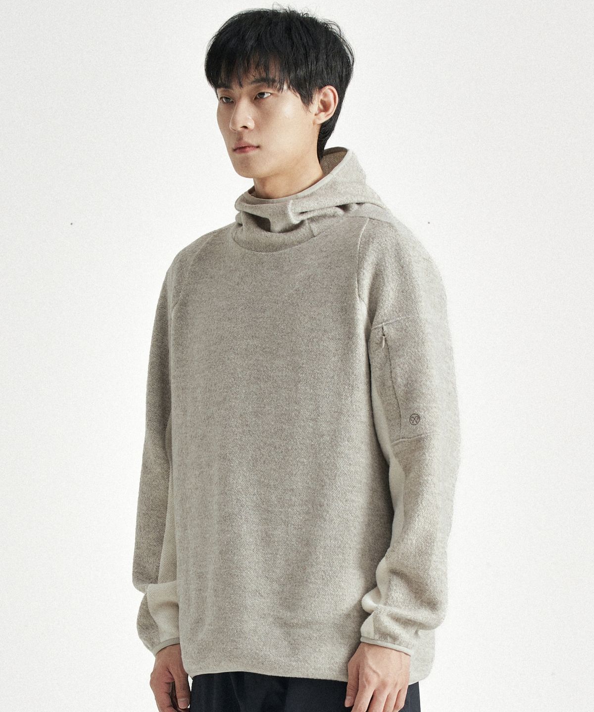힐리먼트(HELEMENT) 아미 워머 후드티 (BEIGE)