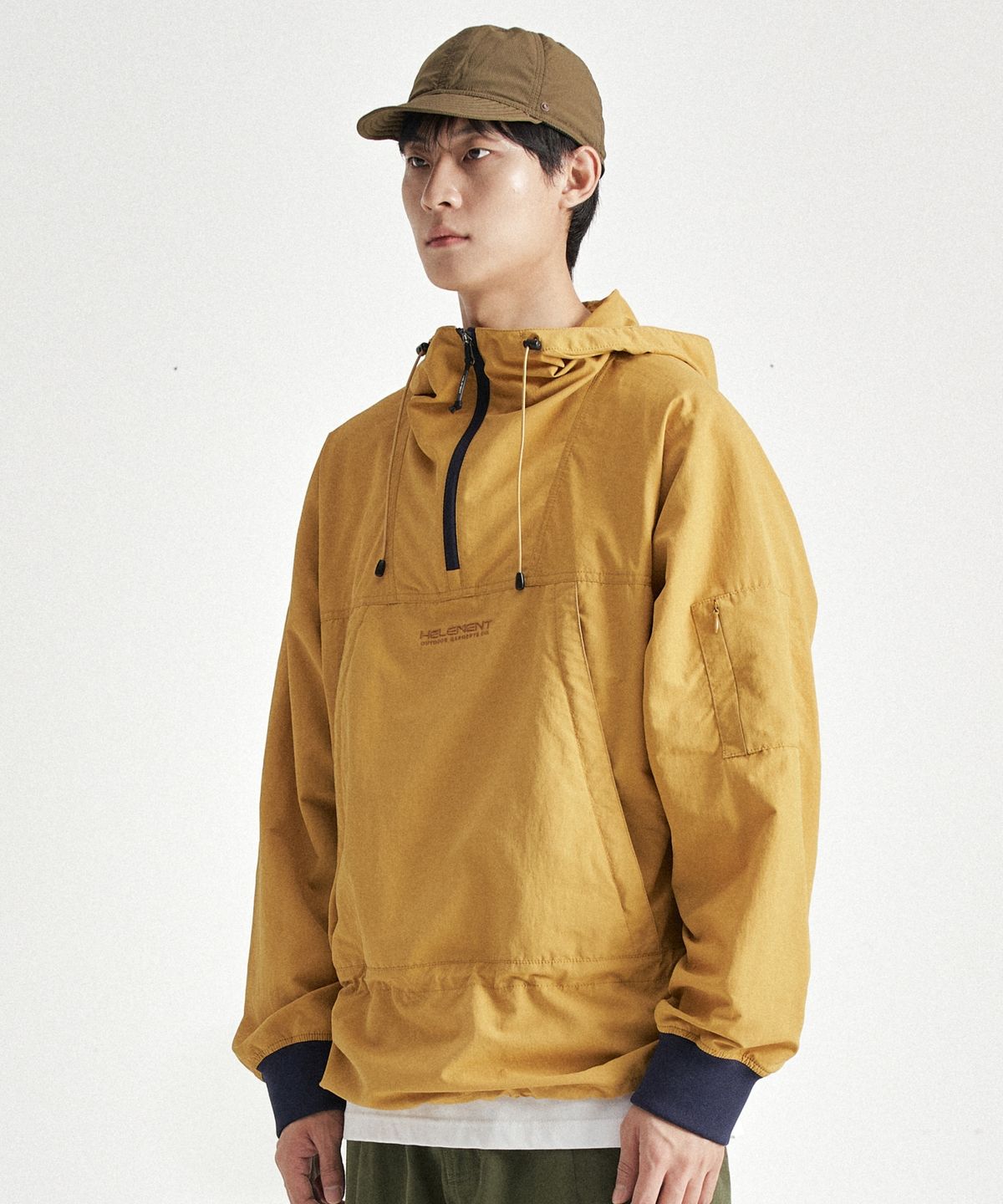 힐리먼트(HELEMENT) 다이브 후드 아노락 (MUSTARD)