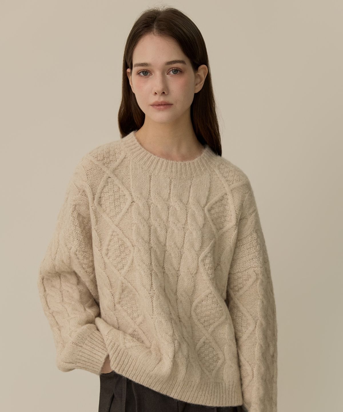 엘리오티(ELLIOTI) Fisherman Crewneck Sweater_2Color