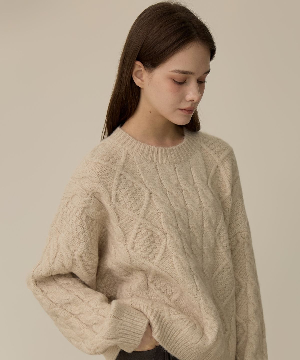 엘리오티(ELLIOTI) Fisherman Crewneck Sweater_2Color