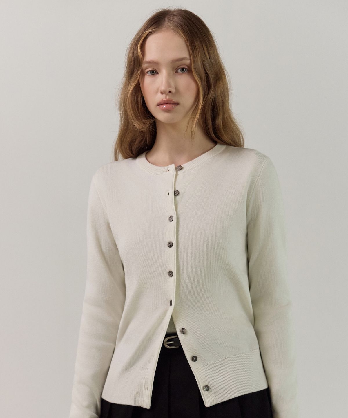 엘리오티(ELLIOTI) Round Neck Button Cardigan_5Color