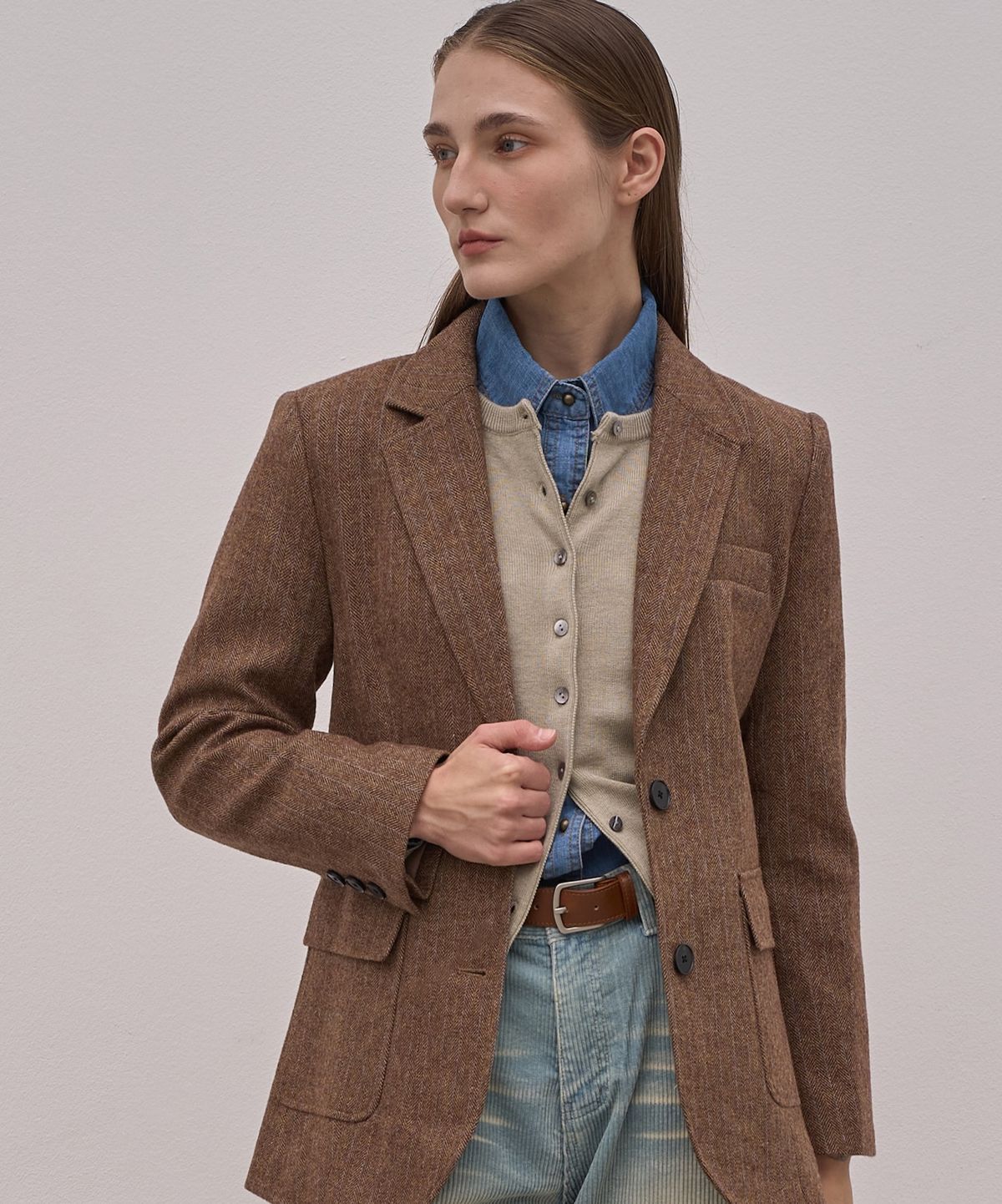엘리오티(ELLIOTI) Herringbone Wool Jacket_2Color